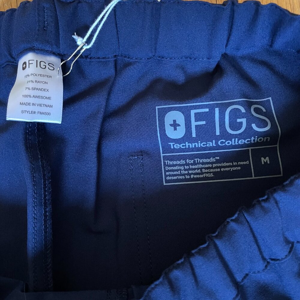 FIGS Pisco Men’s Basic Scrub Pants Technical Collection Navy Blue Fm4500 Sz Med